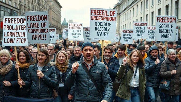 Митинги в России: народ вышел против запрета мессенджеров