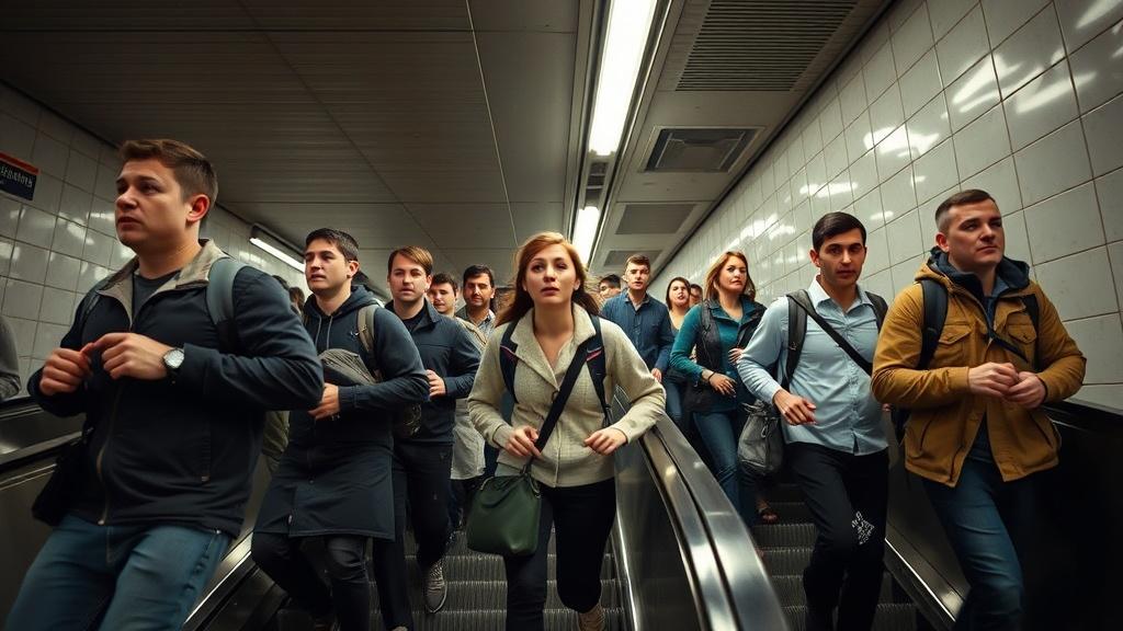 Москвичи выигрывают 10 дней жизни, бегая по эскалатору