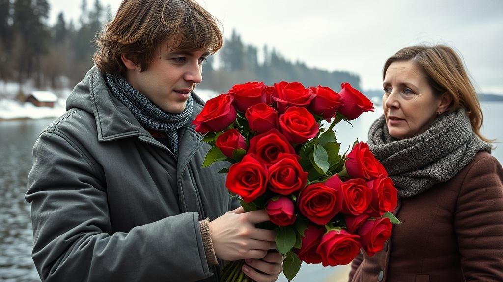 Мужчина украл 40 роз и подарил их случайной девушке