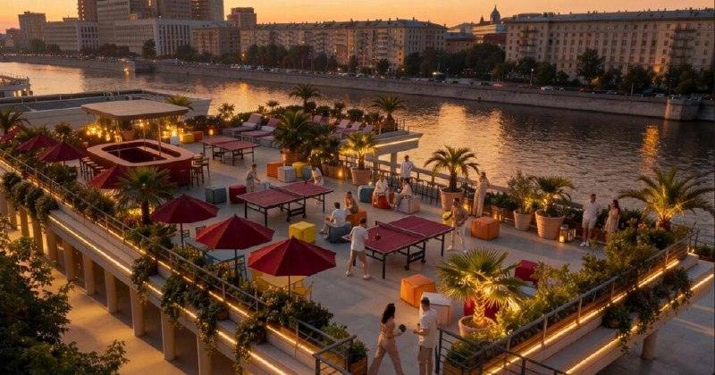 Новая веранда в Парке Горького с захватывающим видом