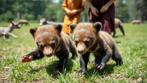 Новорожденных медвежат в Крыму назвали Марта и Крымчик