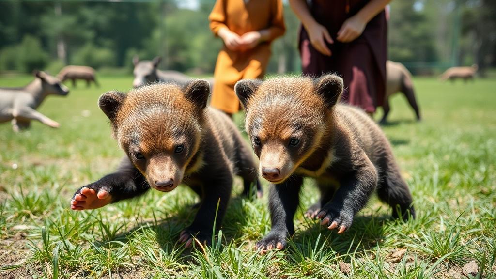 Новорожденных медвежат в Крыму назвали Марта и Крымчик