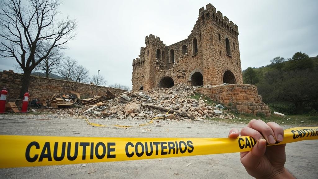 Обрушение башни замка Эскалоны: проблемы сохранения наследия