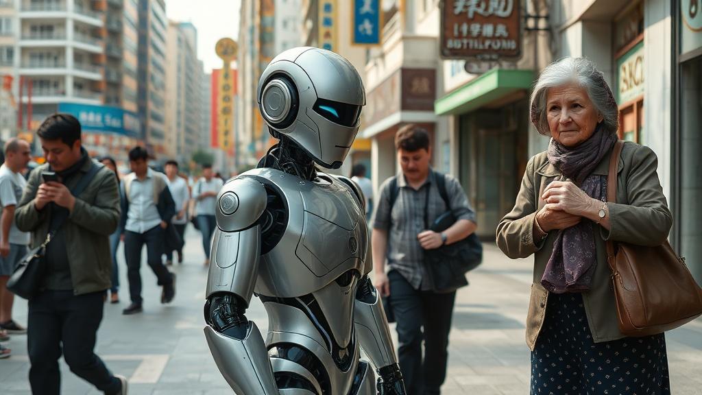 Пенсионерка вызвала полицию на робота в Макао – инцидент с гуманоидом