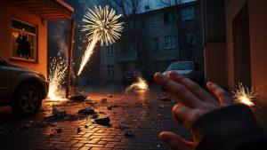 Пиротехнический перфоманс в Оренбурге шокировал горожан