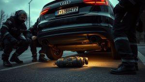 Под Audi в Ново-Переделкино нашли подозрительный предмет