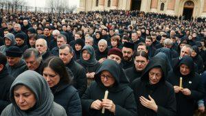 Похороны Илии II: тысячи верующих в Тбилиси