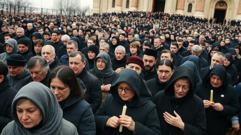 Похороны Илии II: тысячи верующих в Тбилиси