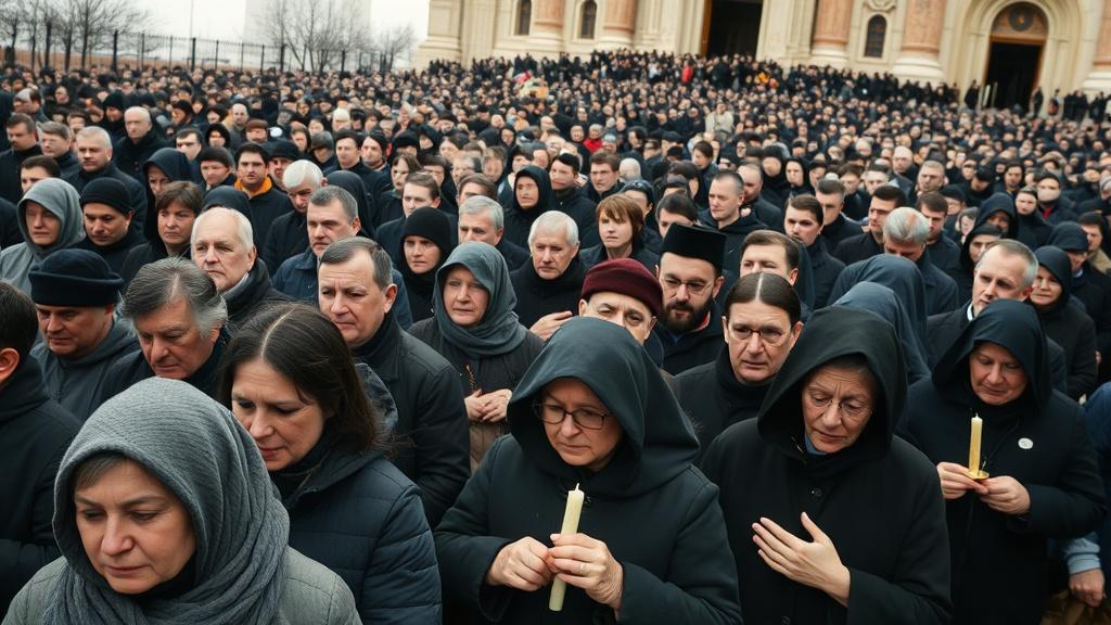 Похороны Илии II: тысячи верующих в Тбилиси