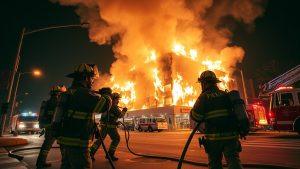 Пожар в бизнес-центре «Турас» охватил 1500 м²