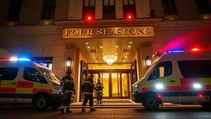 Пожар в Four Seasons: огонь устроил вечеринку в Москве