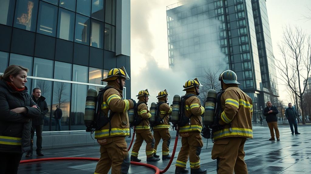 Пожар в Москве: два пострадавших в бизнес-центре