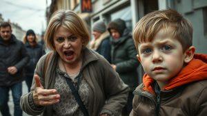 Пьяная мать избила сына на улице: шокирующие подробности