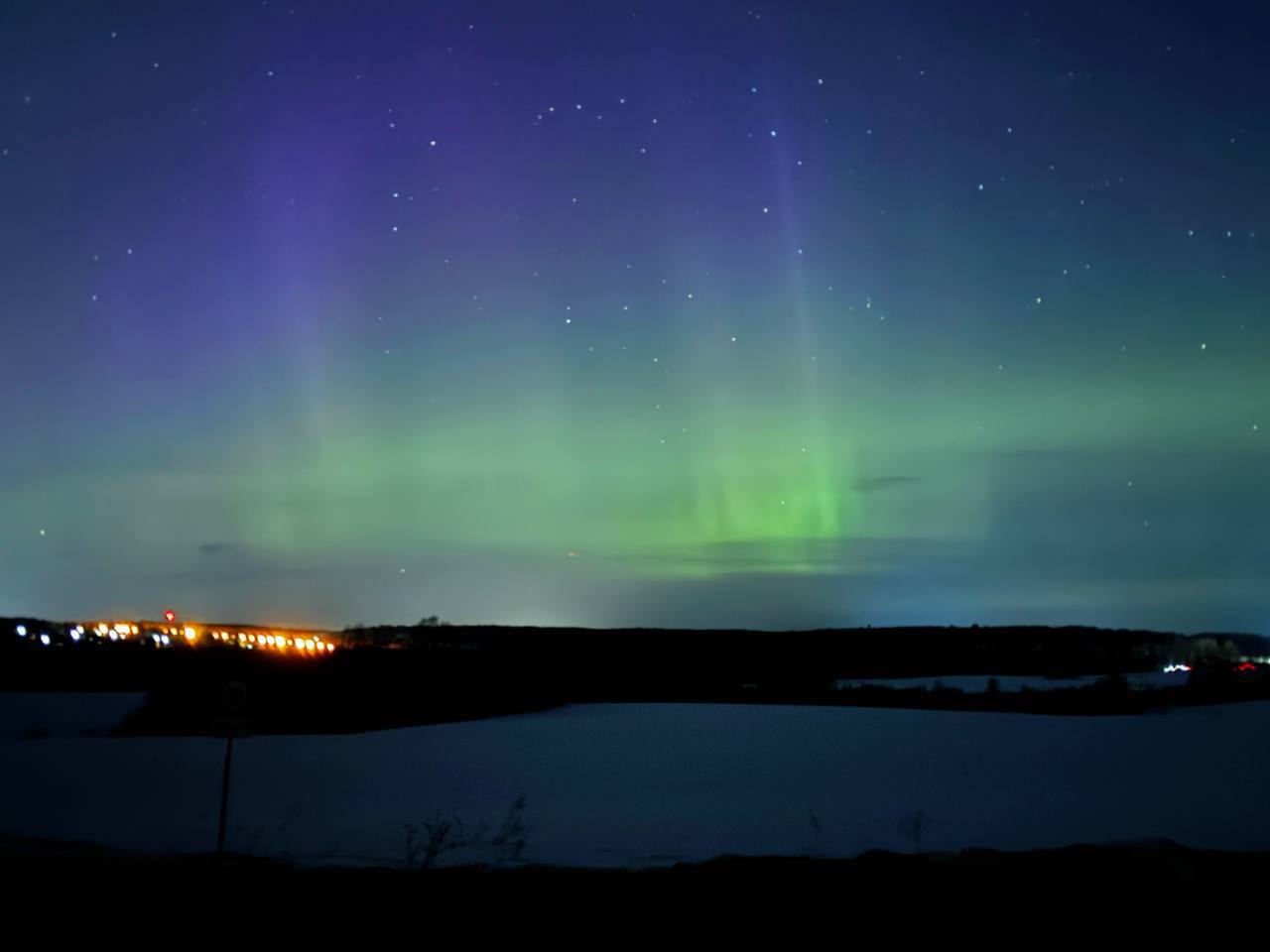 Северное сияние над Москвой — срочно смотрите!