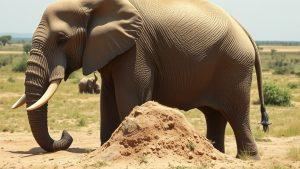 Слоны чешутся о муравейники: забавные привычки гигантов