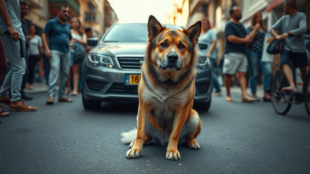 Собака заблокировала движение в Турции: вирусное видео
