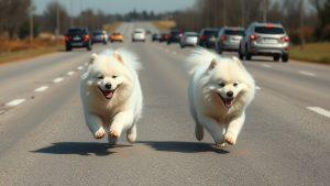 Собаки устроили хаос на подмосковной трассе!