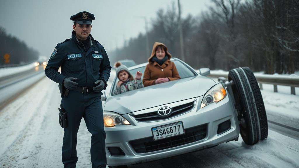 Toyota Platz снесло ураганом на трассе Сибирь