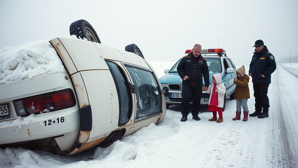 Toyota Platz снесло ураганом на трассе Сибирь