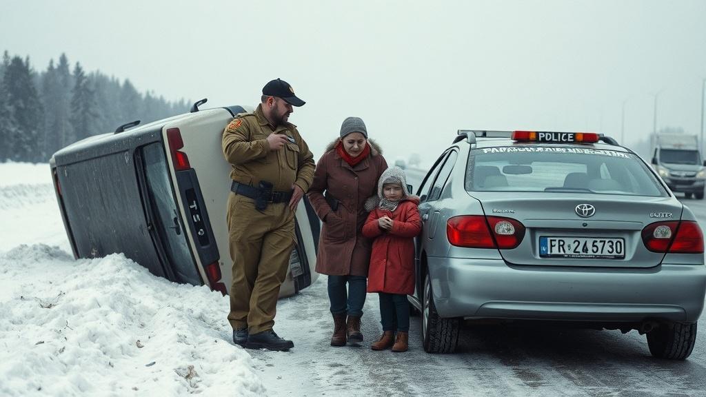 Toyota Platz снесло ураганом на трассе Сибирь