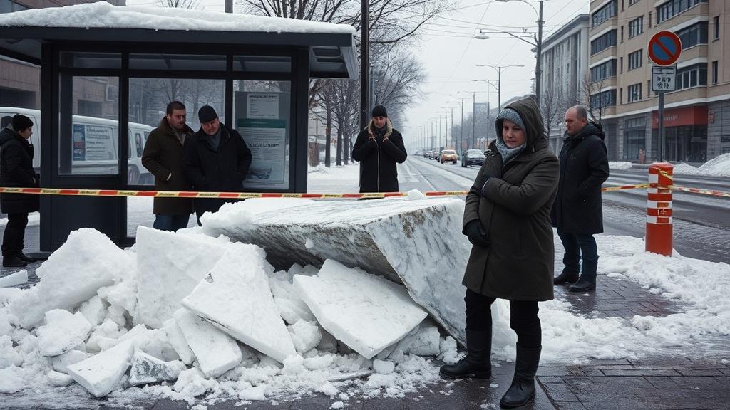 Трагедия в Петропавловске: ледяная глыба убила женщину