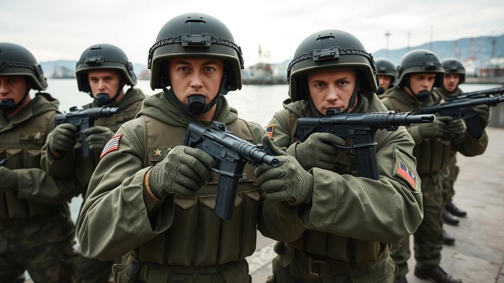 Учения в Сочи: гранатометание в акватории порта