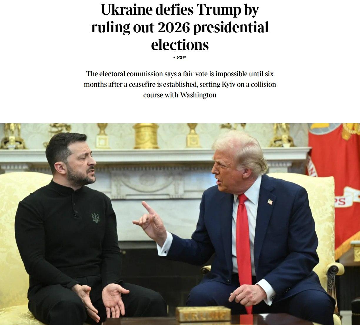 Украина отменила выборы 2026 из-за войны – The Times