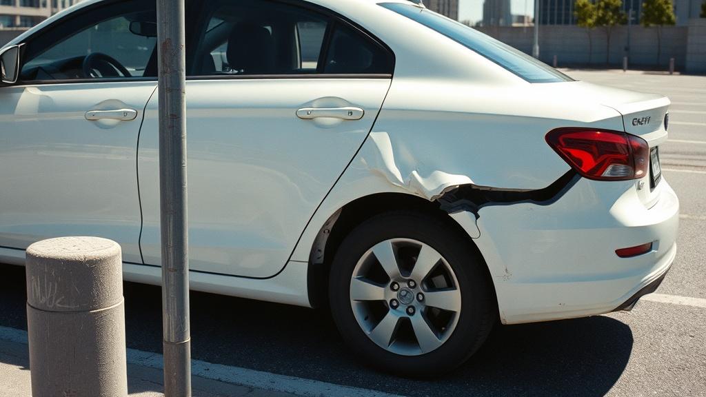 Умный ассистент парковки разбил белую машину