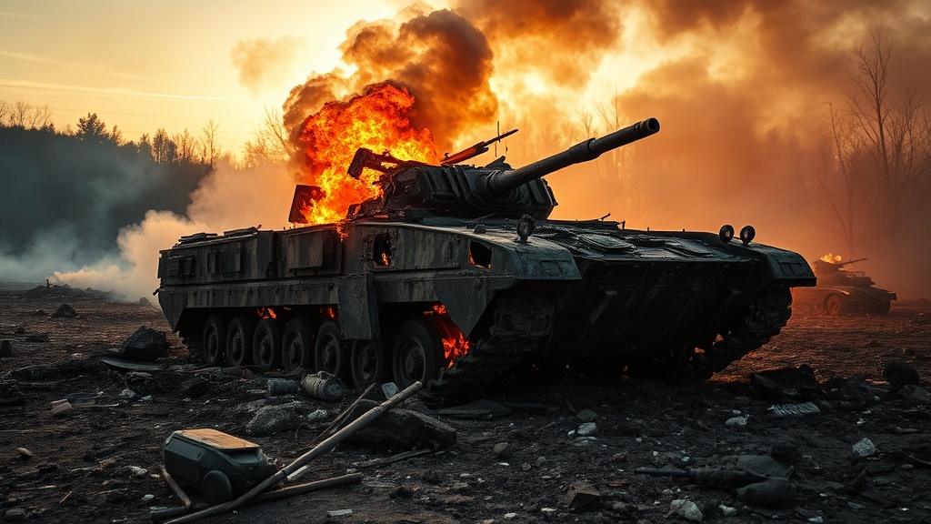 Уничтожение бронированной машины в Запорожской области