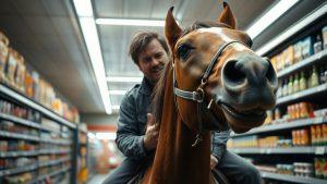 В Сочи мужчина на коне ворвался в магазин — подробности