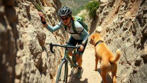 Велосипедистка в Испании чудом избежала трагедии