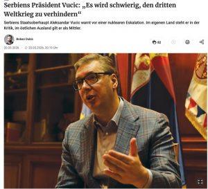 Вучич предупредил о риске глобального конфликта