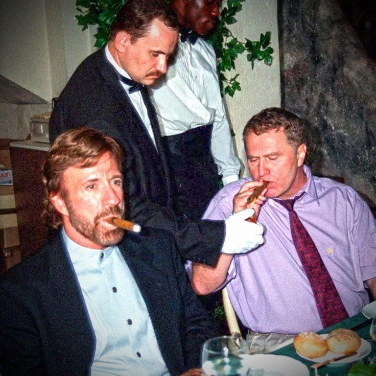 Жириновский и Чак Норрис: неожиданная встреча 1997 года