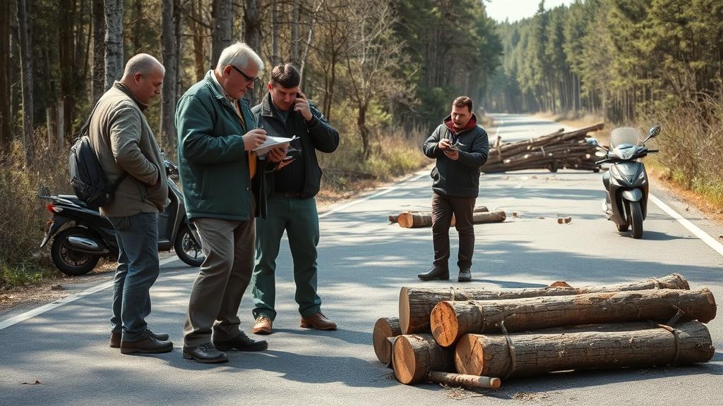 Жуткая авария с бревнами: водитель мопеда погиб на месте