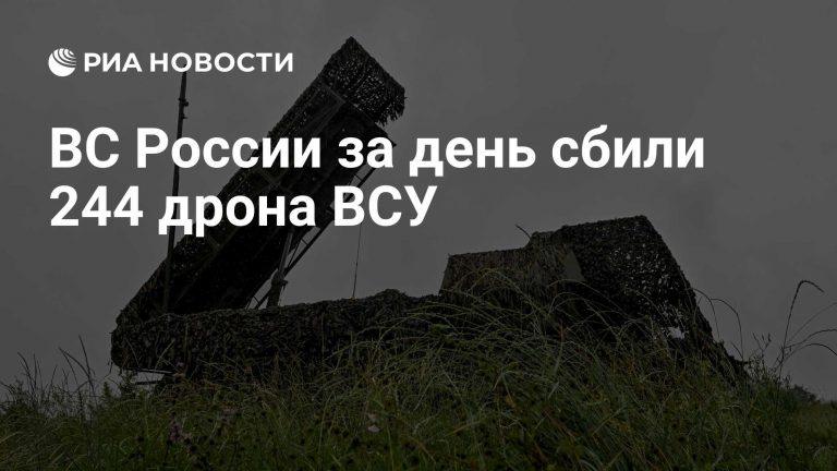 Силы ПВО уничтожили 244 дрона: масштабный перехват над регионами 🛡️💥 — дроны над россией