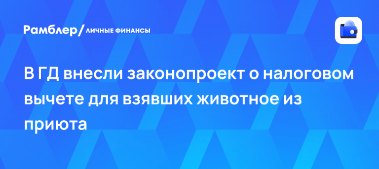 Госдума вернёт деньги за питомцев из приюта 🐾💰 — налоговый вычет за животное из приюта