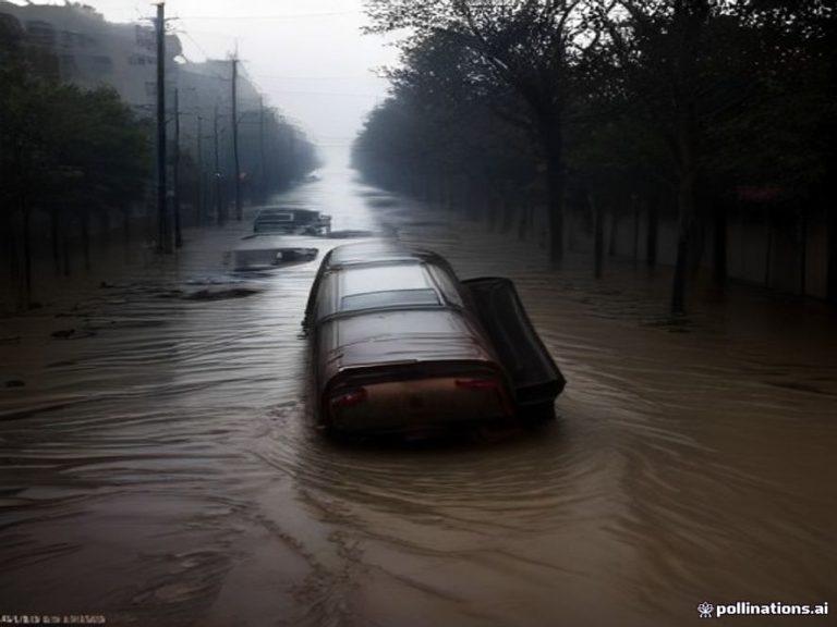 Наводнение в Чили: водитель выжил на дереве 🌊🚚 — наводнение в чили видео