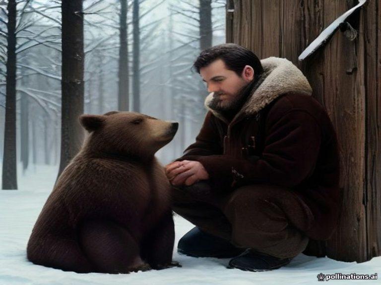 Россиянин покорил Запад ласками с медведем вместо нейросетей 🐻⚡ — зачем ии когда есть россия мужик с медведем видео