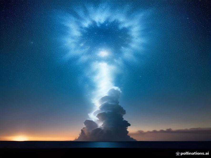 SpaceX запустила Falcon 9: Флориду озарила медуза 🚀✨ — космическая медуза в небе над флоридой