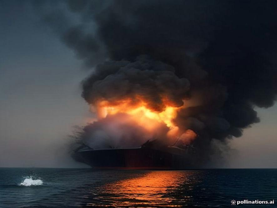 Танкер подорвался на мине в Ормузском проливе 🚢🔥 — танкер подорвался в ормузском проливе
