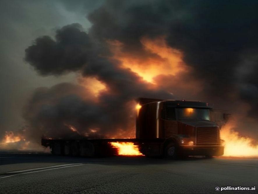 Фура с алкоголем вспыхнула на трассе в Башкирии 🔥🚛 — пожар на трассе м-12 сегодня