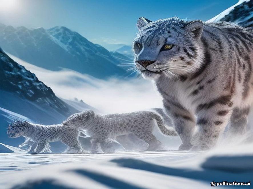 Снежный барс с котятами попал в объектив на Алтае 🐆🏔️ — снежный барс на алтае видео