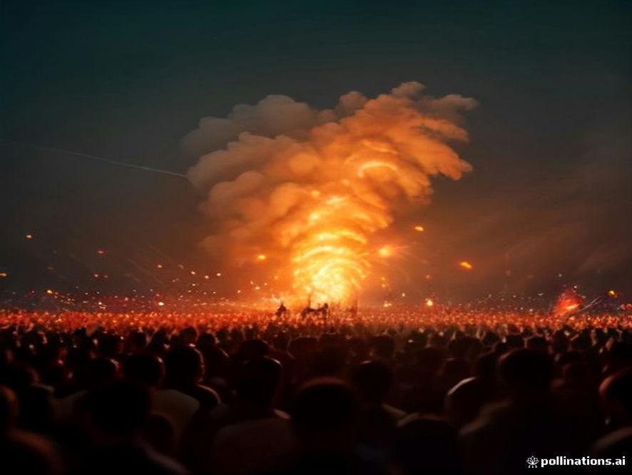 Огонь в толпу: пиротехника в Индии сорвалась с траектории 🎇🔥 — пиротехника в толпу индия видео