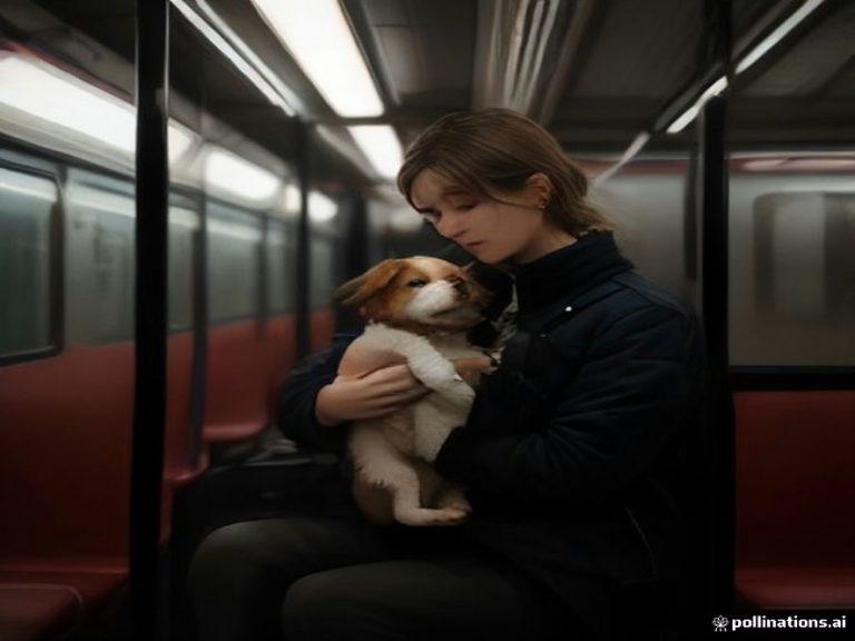 Уставшая собака в метро Москвы: вирусное видео захватило сеть 🐶✨ — собака в метро москвы видео