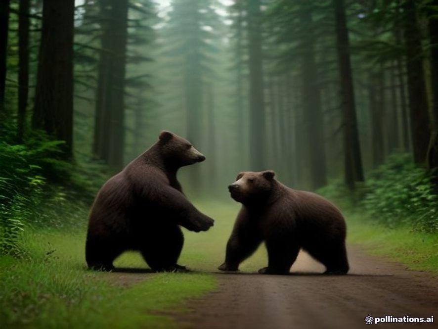 Медведи подрались на дороге курилы: схватка у вулкана 🐻🌋 — итуруп медведи дорога