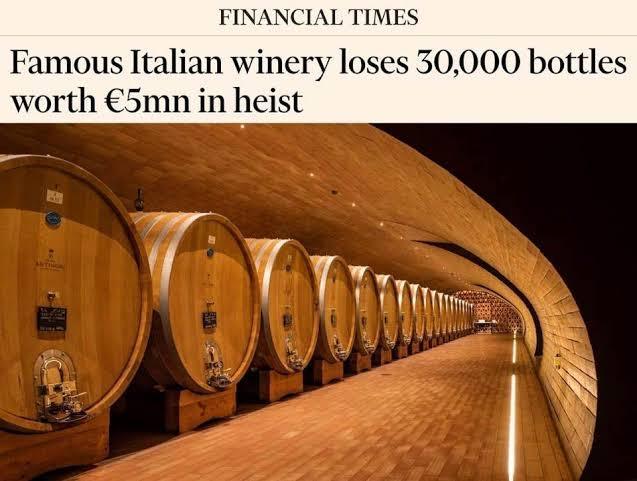 Marchesi Antinori вскрыли склады: воры сорвали куш в Тоскане 🍷🚨 — кража вина в италии 5 миллионов евро