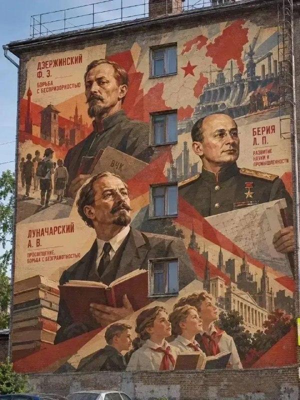 Скандальный мурал с Берией хотят установить в Череповце 🧱🇷🇺 — мурал с берией в череповце
