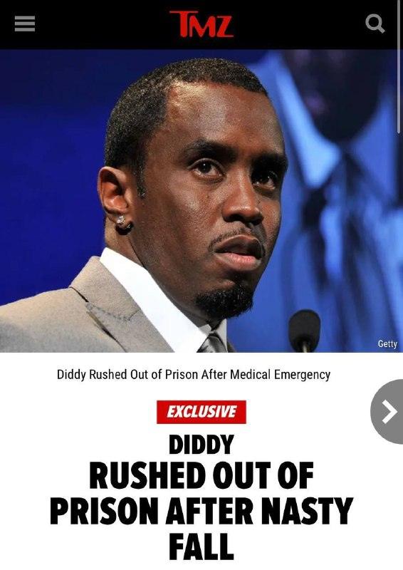 P. Diddy экстренно увезли из тюрьмы с травмой головы 🚑⚡ — p. diddy что случилось