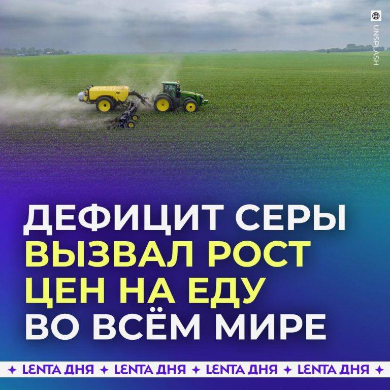 Глобальный дефицит серы взвинчивает цены на продукты 📈🔥 — почему растут цены на продукты