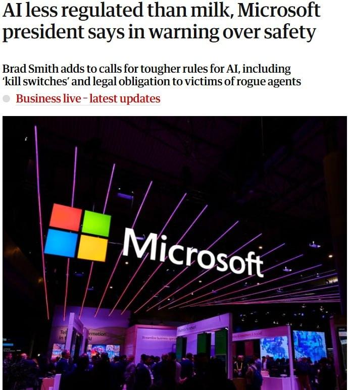 Microsoft требует контроля над ИИ сильнее, чем за молоком 🤖🥛 — регулирование искусственного интеллекта в мире